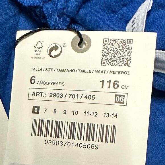 ZARA Kids | Indigo | EMBROIDERED STRUCTURED BLOUSE - Picture 4 of 5